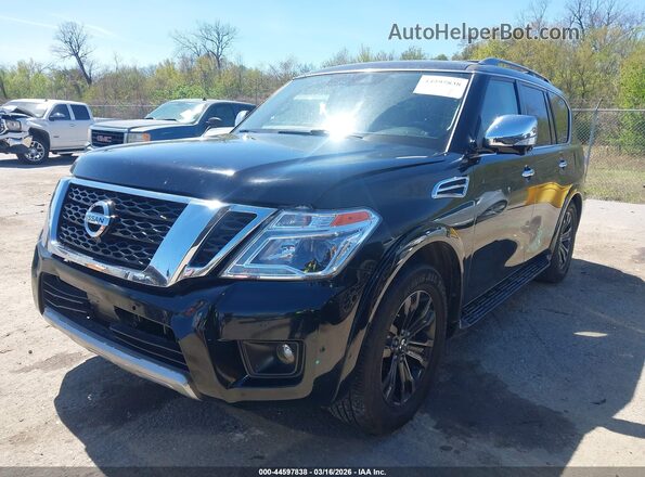 JN8AY2NF7K9350265 2019 NISSAN ARMADA Черный Передняя левая четверть