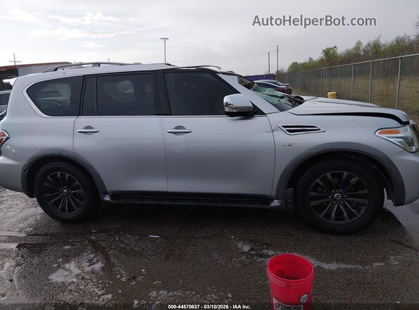 JN8AY2NF8J9331397 2018 NISSAN ARMADA Silver Widok wnętrza z tyłu