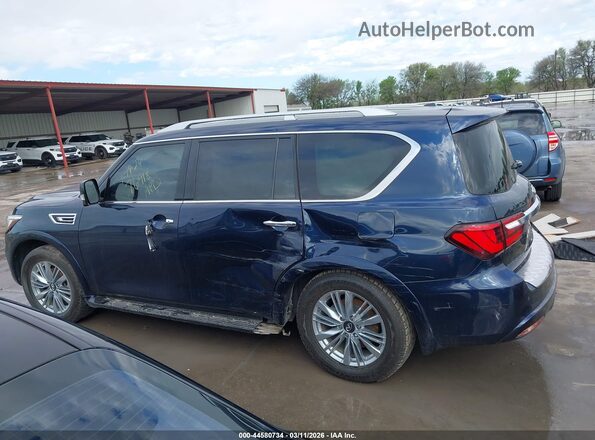 JN8AZ2AD8P9875151 2023 INFINITI QX80 Blue უკანა სალონის ხედი