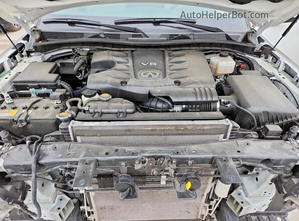 JN8AZ2AE5P9307660 2023 INFINITI QX80 White ძრავის განყოფილების ხედი