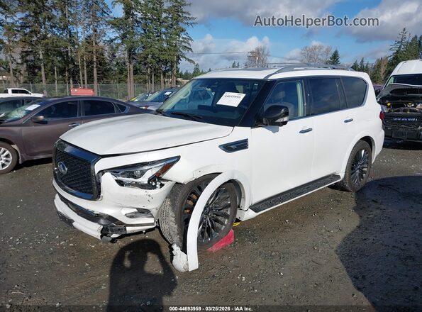 JN8AZ2AE8P9302808 2023 INFINITI QX80 White Vista tres cuartos delantera izquierda