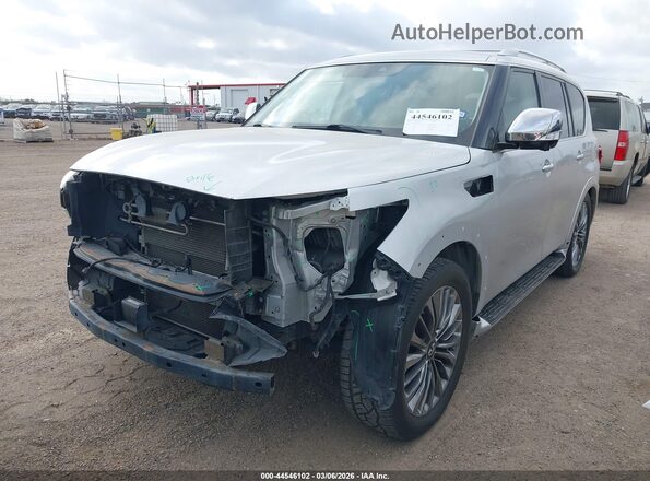 JN8AZ2NF0J9665064 2018 INFINITI QX80 Silver Вид спереду
