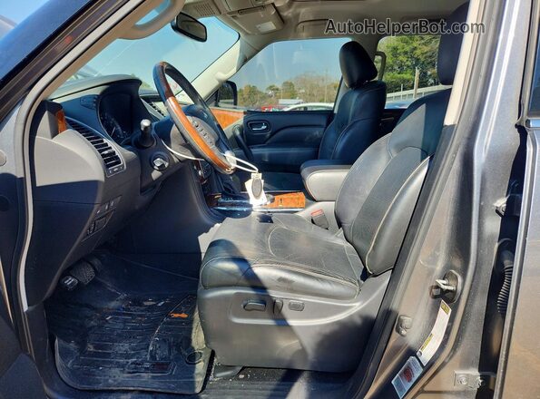 JN8AZ2NF6K9681948 2019 INFINITI QX80 Gray წინა სალონის ხედი