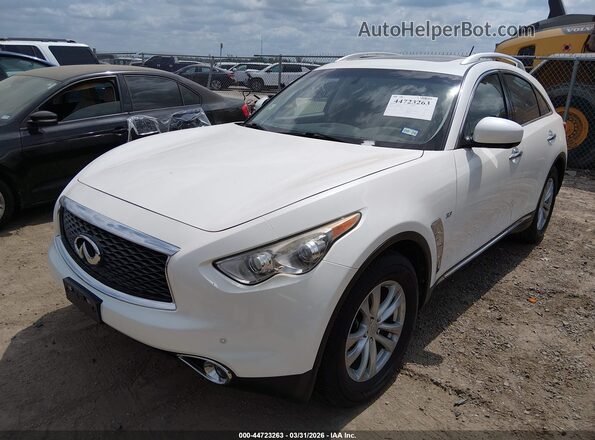 JN8CS1MW6HM412797 2017 INFINITI QX70 White წინა მარცხენა ხედი სამი მეოთხედიდან