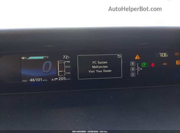 JTDBVRBD0GA000468 2016 TOYOTA MIRAI White Հետևի նստատեղերի տեսք