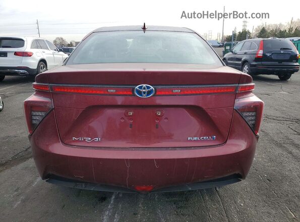 JTDBVRBD0KA007624 2019 TOYOTA MIRAI Maroon Вид ззаду