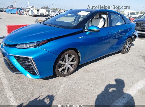 JTDBVRBD2KA006538 2019 TOYOTA MIRAI Blue წინა მარცხენა ხედი სამი მეოთხედიდან
