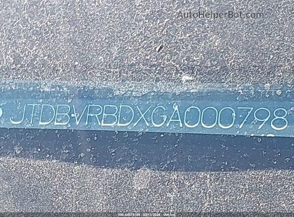 JTDBVRBDXGA000798 2016 TOYOTA MIRAI White Շարժիչի բաժամունքի տեսք