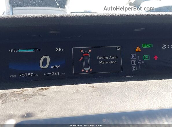 JTDBVRBDXGA000798 2016 TOYOTA MIRAI White Հետևի նստատեղերի տեսք