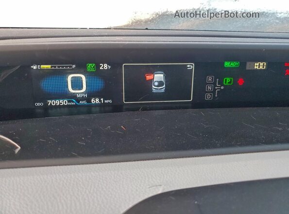 JTDKAMFP1M3169028 2021 TOYOTA PRIUS Белый Вид щитка приборов