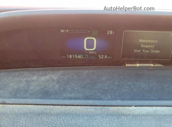 JTDKAMFU8M3150109 2021 TOYOTA PRIUS Красный Вид щитка приборов
