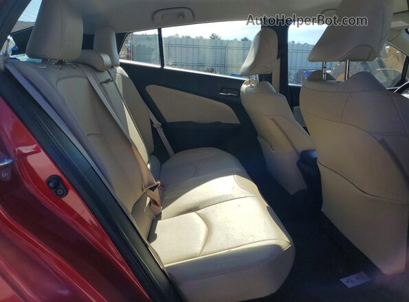 JTDKAMFUXN3173411 2022 TOYOTA PRIUS Red Vista de los asientos traseros