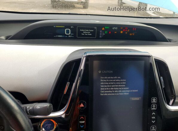 JTDKARFP2H3004527 2017 TOYOTA PRIUS Turquoise Սարքավորումների վահանակի տեսք