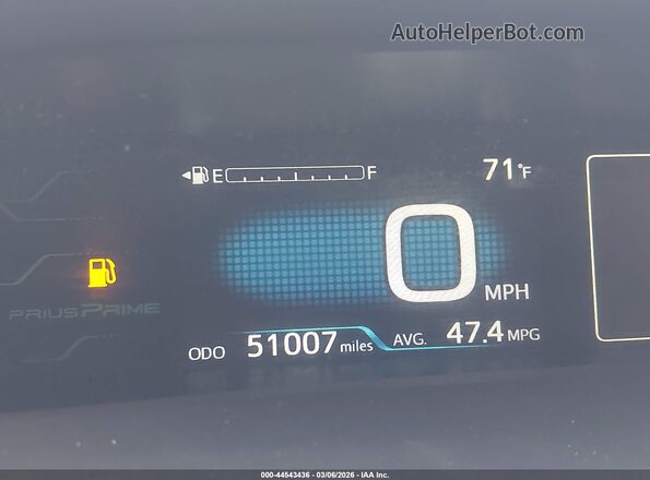 JTDKARFP3K3117653 2019 TOYOTA PRIUS PRIME Gray 