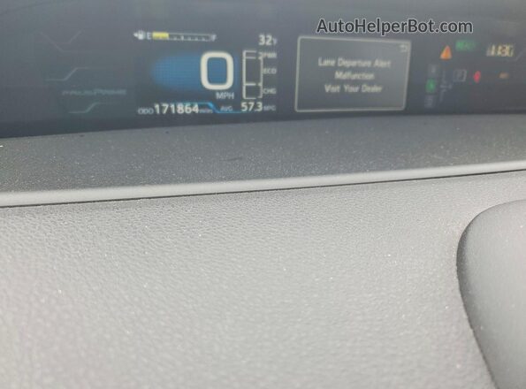 JTDKARFP5J3098005 2018 TOYOTA PRIUS Gray Vista del cuadro de instrumentos