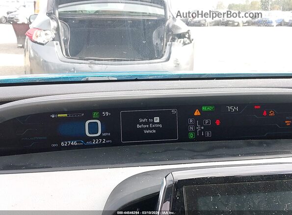 JTDKARFP8J3077441 2018 TOYOTA PRIUS PRIME Teal 
