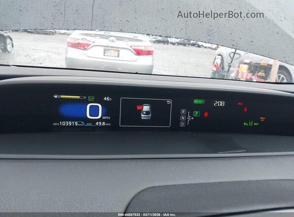 JTDKARFU4G3518349 2016 TOYOTA PRIUS Black Вид задніх сидінь