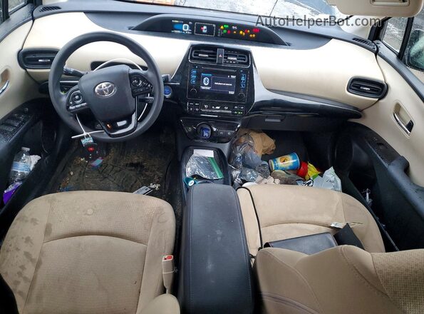 JTDL9RFU2K3012430 2019 TOYOTA PRIUS Black Dashboard view