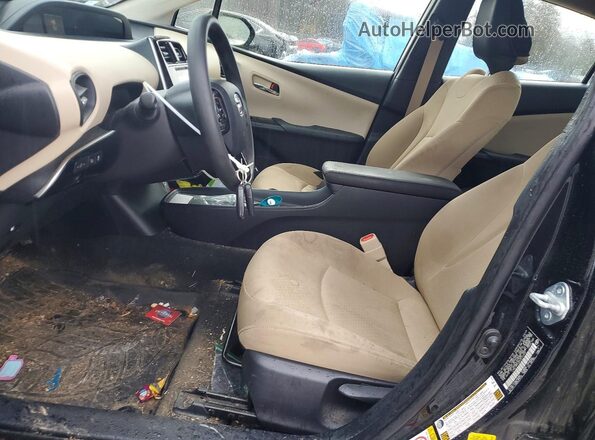 JTDL9RFU2K3012430 2019 TOYOTA PRIUS Black Front interior view