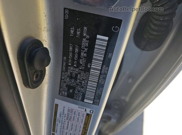 JTEEU5JR1M5232633 2021 TOYOTA 4RUNNER Silver Vista de los asientos traseros