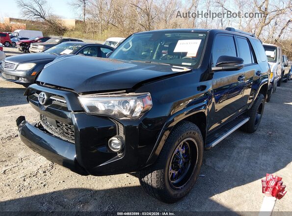 JTENU5JR3M5841206 2021 TOYOTA 4RUNNER Black წინა მარცხენა ხედი სამი მეოთხედიდან