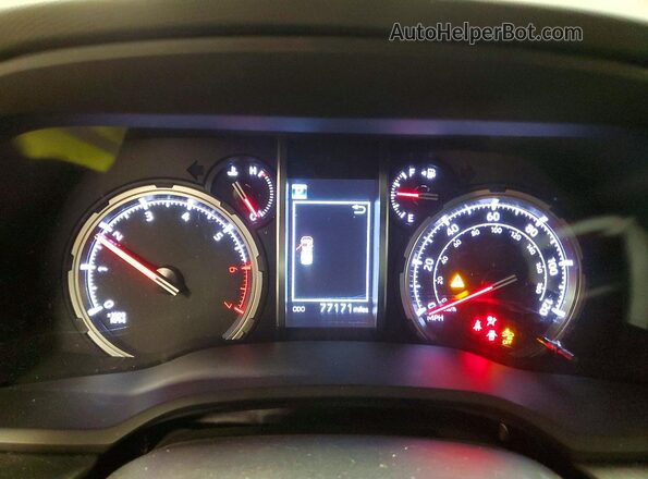 JTERU5JRXM5910250 2021 TOYOTA 4RUNNER Серый Вид щитка приборов