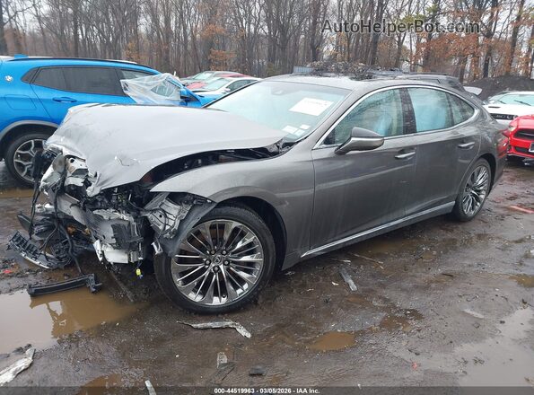 JTHB51FF4J5004079 2018 LEXUS LS 500 Gray Առջևի ձախ երեք քառորդ տեսարան