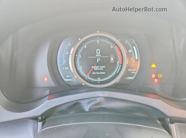 JTHBA1D22J5063806 2018 LEXUS IS Gray Widok zestawu wskaźników