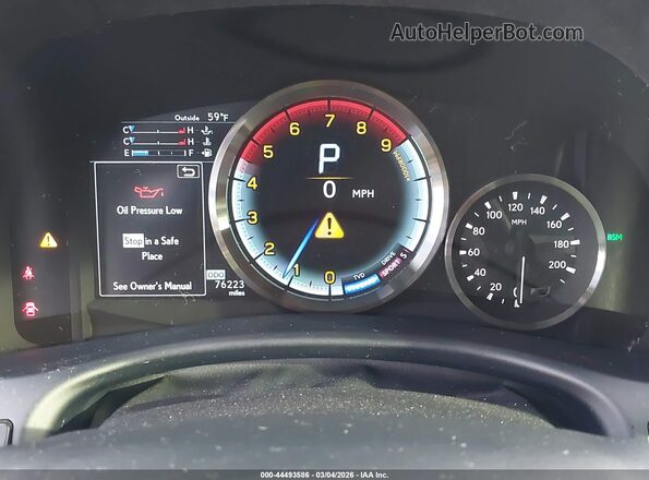JTHBP1BL5GA000693 2016 LEXUS GS-F Белый Вид задних сидений