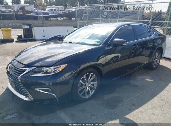 JTHBW1GG9G2104113 2016 LEXUS ES 300H Black Передня ліва чверть