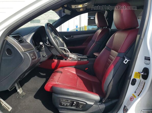 JTHBZ1BL0KA017565 2019 LEXUS GS Белый Вид салона спереди