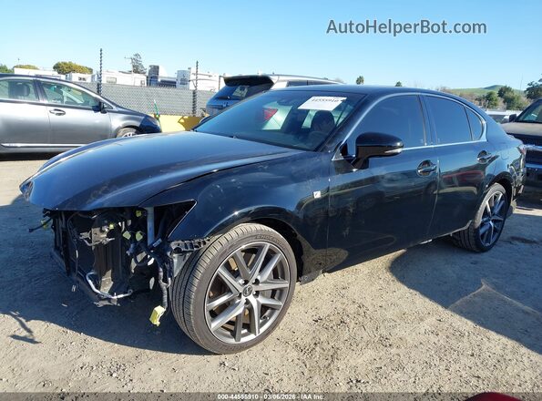 JTHBZ1BL2KA018720 2019 LEXUS GS 350 Black Vista tres cuartos delantera izquierda