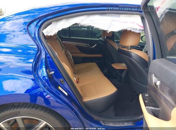 JTHBZ1BL6JA014829 2018 LEXUS GS 350 Blue Vista de la etiqueta del VIN
