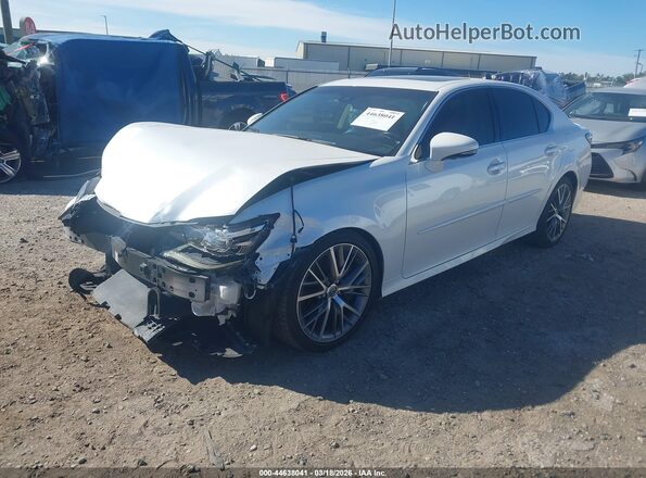 JTHBZ1BL6JA016452 2018 LEXUS GS 350 White წინა მარცხენა ხედი სამი მეოთხედიდან