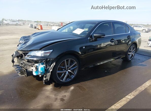 JTHBZ1BL7JA013169 2018 LEXUS GS 350 Black წინა მარცხენა ხედი სამი მეოთხედიდან