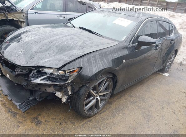 JTHCZ1BL1JA007808 2018 LEXUS GS 350 Black წინა მარცხენა ხედი სამი მეოთხედიდან