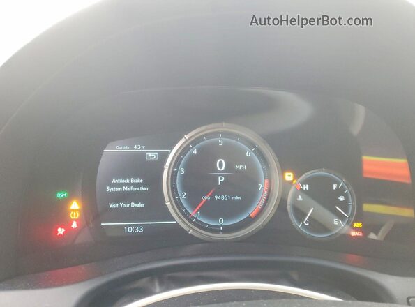 JTHCZ1BL3HA005178 2017 LEXUS GS Black Widok zestawu wskaźników