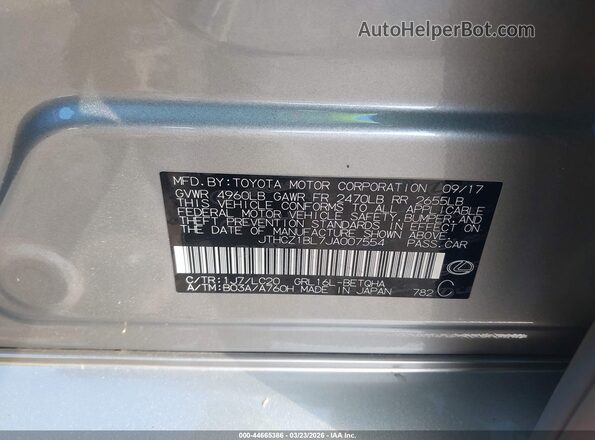JTHCZ1BL7JA007554 2018 LEXUS GS 350 Gray Engine compartment view