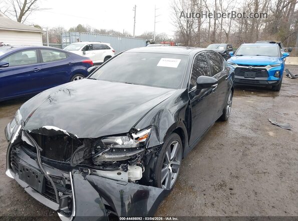 JTHCZ1BL8GA004106 2016 LEXUS GS 350 Black Vista tres cuartos delantera izquierda