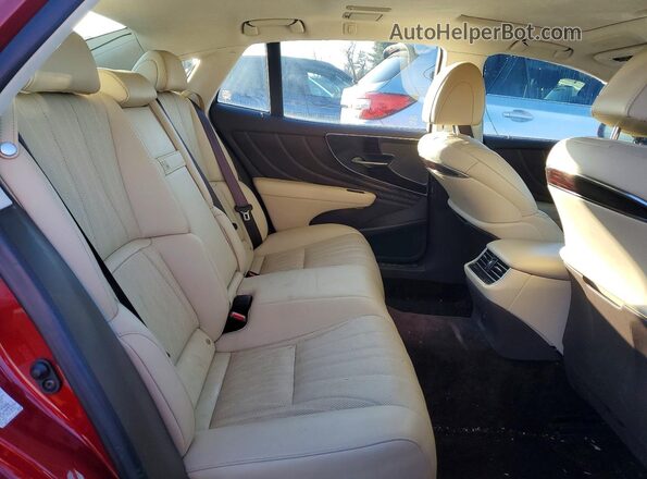 JTHD51FF3L5010922 2020 LEXUS LS Red Widok tylnych siedzeń