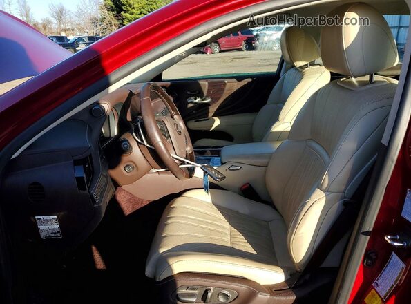 JTHD51FF3L5010922 2020 LEXUS LS Red Widok wnętrza z przodu