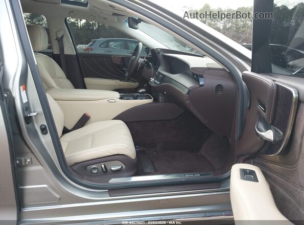 JTHD51FF7L5012334 2020 LEXUS LS 500 Silver Widok wnętrza z przodu