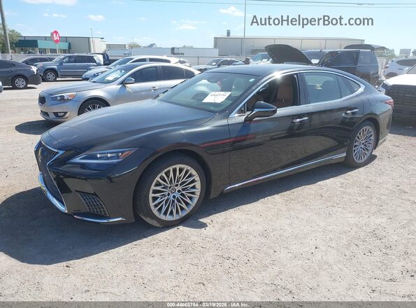 JTHD51GF7R5012440 2024 LEXUS LS 500 Black წინა მარცხენა ხედი სამი მეოთხედიდან