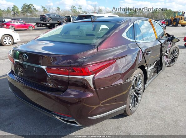 JTHG5LGF7L5007562 2020 LEXUS LS 500 Maroon Հետևի աջ