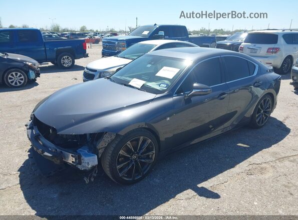 JTHGZ1B22M5044470 2021 LEXUS IS 350 Gray Առջևի ձախ երեք քառորդ տեսարան