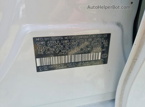 JTHGZ1B23P5069270 2023 LEXUS IS White Engine compartment view
