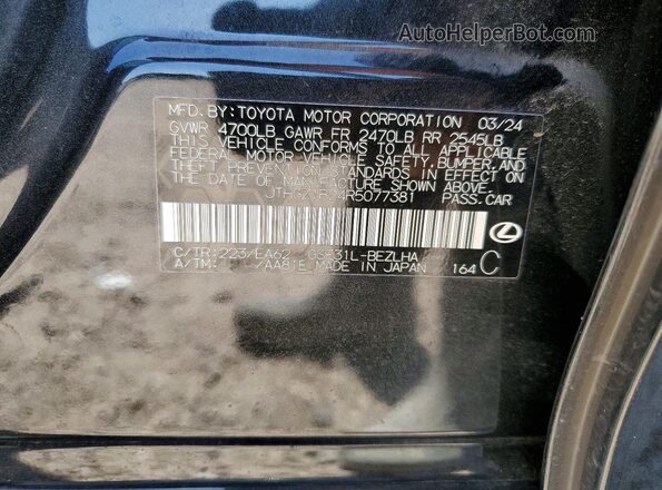 JTHGZ1B24R5077381 2024 LEXUS IS Black Engine compartment view