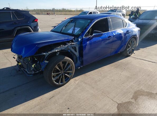 JTHGZ1B2XP5058900 2023 LEXUS IS 350 Blue წინა მარცხენა ხედი სამი მეოთხედიდან