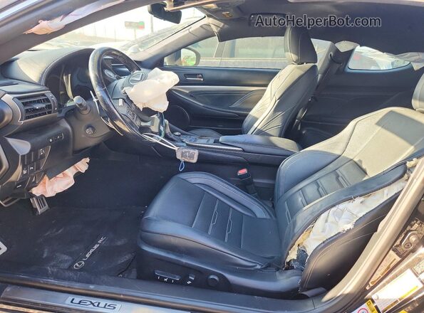 JTHHA5BC1G5003456 2016 LEXUS RC Black წინა სალონის ხედი