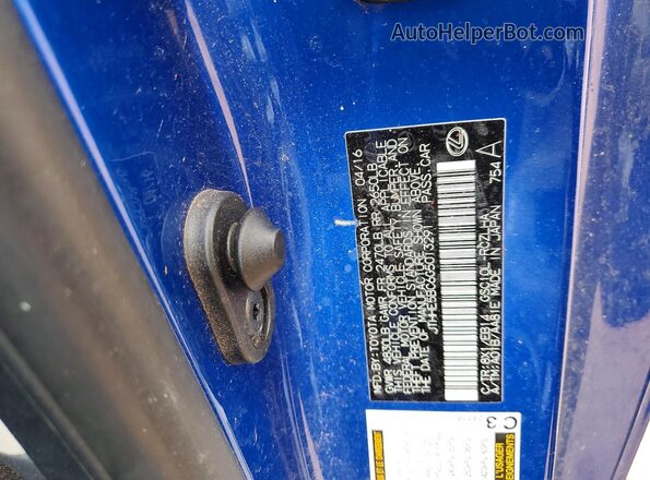 JTHHE5BC6G5013291 2016 LEXUS RC Blue Вид підкапотного простору